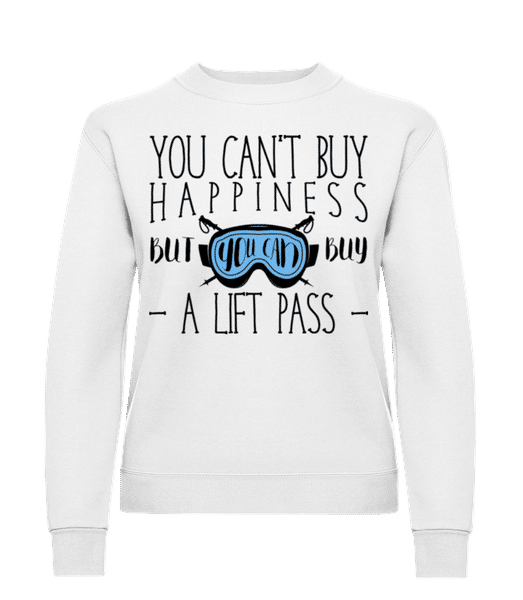Vorschau: You Can Buy A Lift Pass - Frauen Pullover - Weiß - Vorne