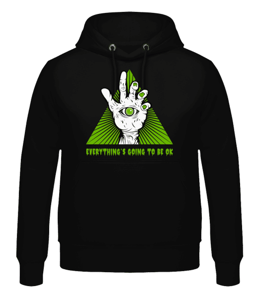 Aperçu: Everything's Going To Be Ok - Sweat à capuche Homme - Noir - Devant