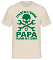 Locker Bleiben Papa Macht Das · Männer Basic T-Shirt