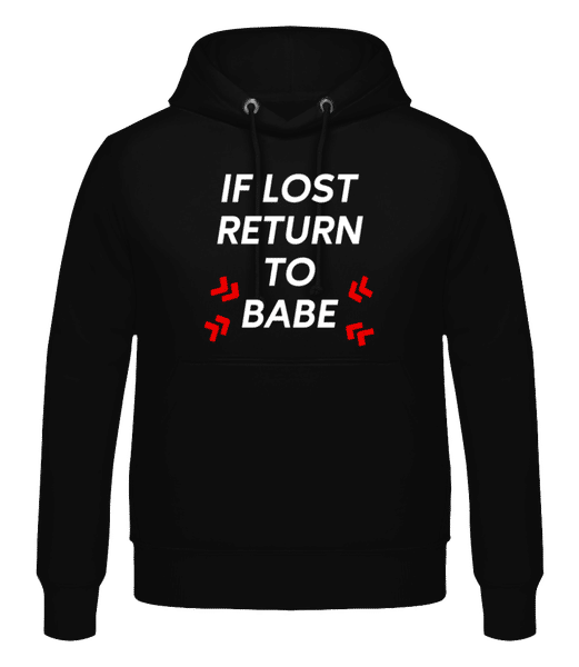 Aperçu: If Lost Return To Babe - Sweat à capuche Homme - Noir - Devant