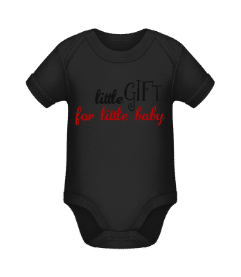 Little Gift For Little Baby - Body manches courtes bio - Noir - Devant