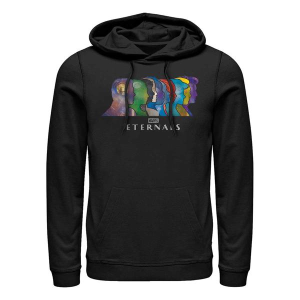 Aperçu: Marvel - Eternals - Photo de groupe Silhouette Heads - Unisex Sweat à capuche - Noir - Devant