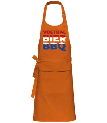 Football Beer BBQ France - Standard Apron - Pumpkin - Front