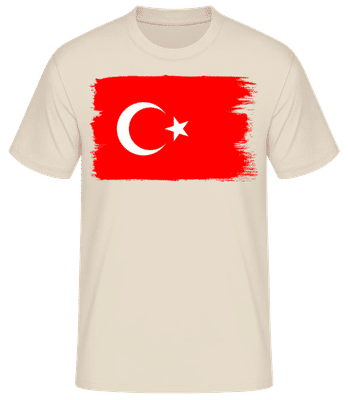 Country Flag Turkey - Men's Basic T-Shirt - Cream - Front