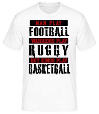 Kings hrát basketbal - Pánské basic tričko - Bílá - Napřed