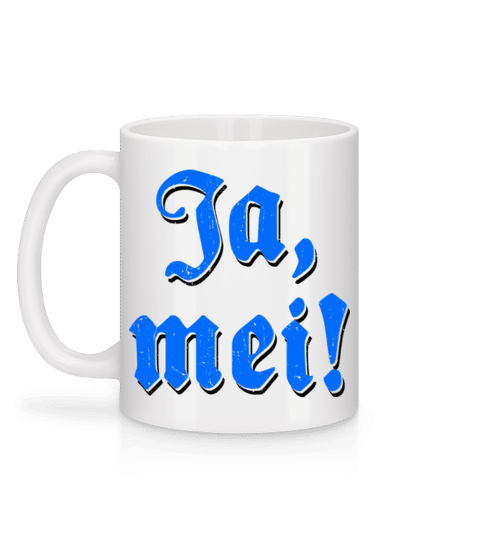 Vorschau: Ja, Mei! - Tasse - Weiß - Hinten
