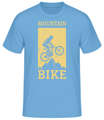 Mountain Bike - Camiseta básica para hombre - Azul claro - delante