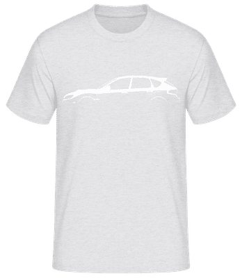 'Subaru Impreza WRX STI GR' Silhouette - T-shirt standard Homme - Gris chiné - Devant