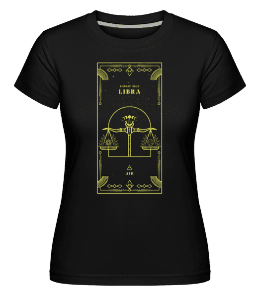 Preview: Art Deco Zodiac Sign Libra - Shirtinator Women's T-Shirt - Black - Front
