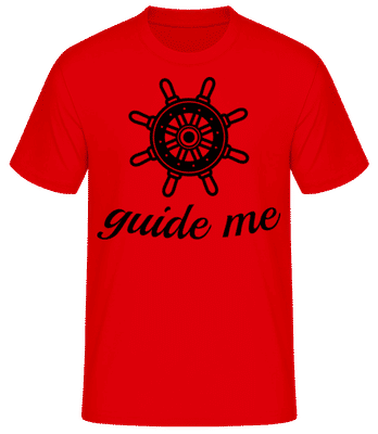 Guide Me - Pánské basic tričko - Červená - Napřed