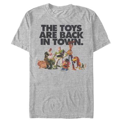 Pixar - Toy Story - Photo de groupe In Town - Homme T-shirt - Gris chiné - Devant