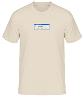 Y2K Drama.exe Failed To Load - T-shirt homme B&C - Crème - Devant