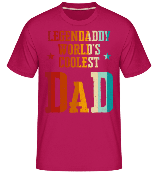 Aperçu: Worlds Coolest Dad -  T-Shirt Shirtinator homme - Magenta - Devant