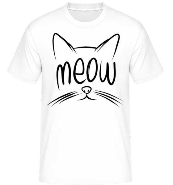 Aperçu: Meow -  T-Shirt Shirtinator homme - Blanc - Devant