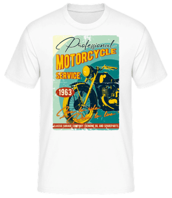 Professional Motorcycle - Men's Basic T-Shirt - White - Front