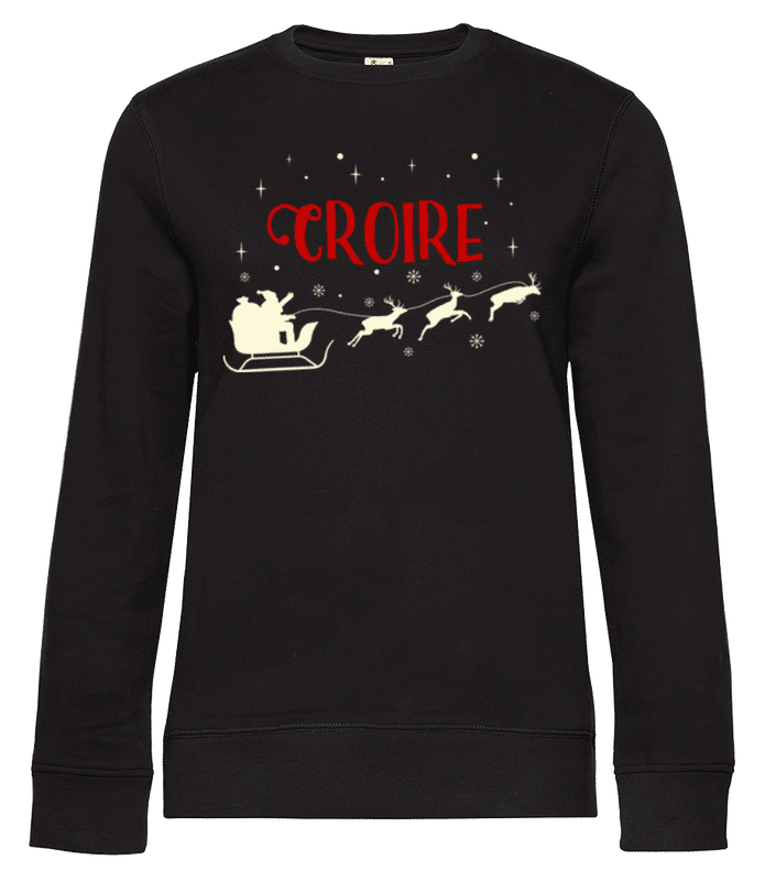 Aperçu: Croire - Sweat-shirt standard pour femme - Noir - Devant