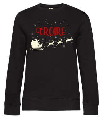 Croire - Sweat-shirt standard pour femme - Noir - Devant