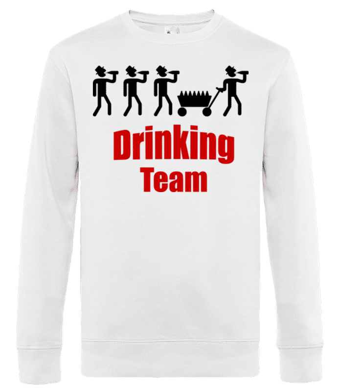 Vista previa: Drinking Team - Sudadera estándar para hombre - Blanco - delante
