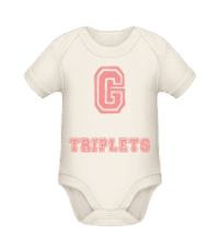 OMG Yes We're Triplets - Organic Baby Body - Cream - Front