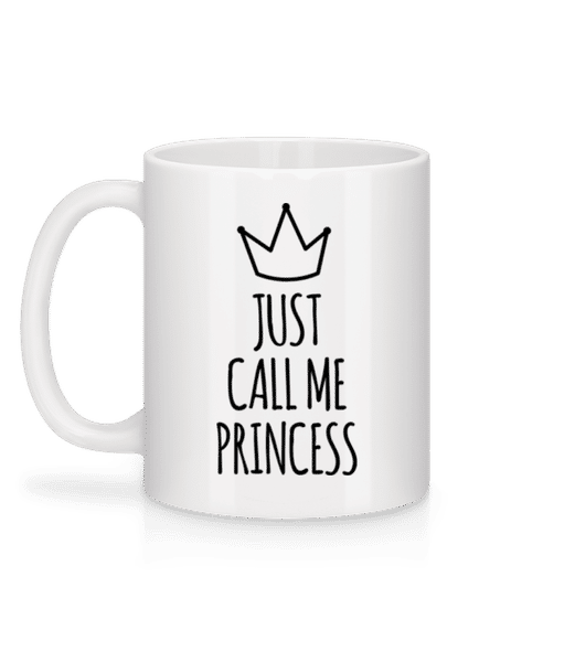 Aperçu: Just Call Me Princess - Mug en céramique blanc - Blanc - Derrière