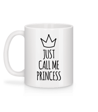 Just Call Me Princess - Mug en céramique blanc - Blanc - Derrière