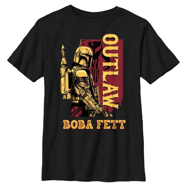 Aperçu: Star Wars - Book of Boba Fett - Boba Fett Outlaw - Enfant T-shirt - Noir - Devant