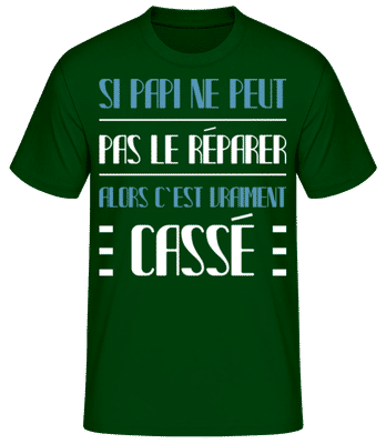 C´est Varaiment Cassé Papi - T-shirt standard Homme - Vert bouteille - Devant