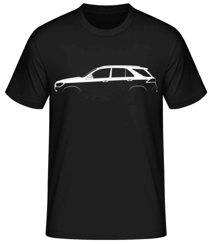 Vista previa: 'Mercedes-Benz GLE AMG W167' Silhouette - Camiseta básica para hombre - Negro - delante