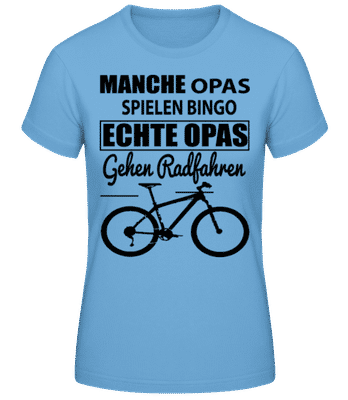 Opa Radfahren - Frauen T-Shirt B&C - Hellblau - Vorne