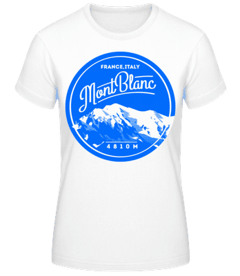 Mont Blanc Mountain - T-shirt standard Femme - Blanc - Devant