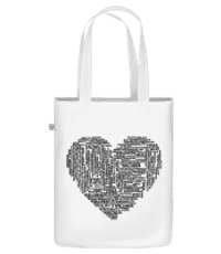 Yoga Heart - Organic tote bag - White - Front