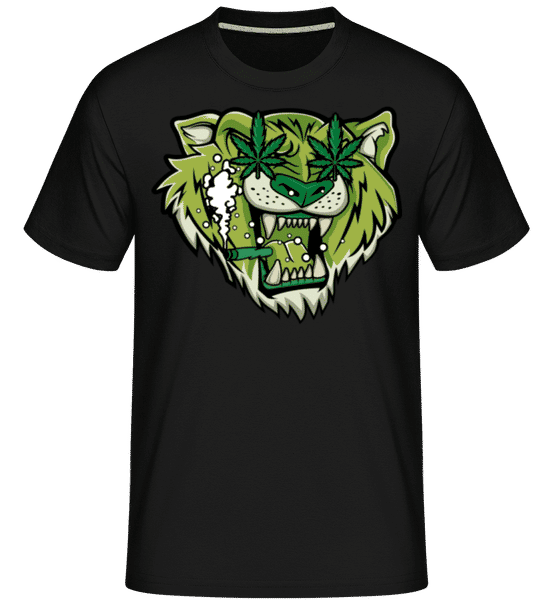 Aperçu: Tiger Weed -  T-Shirt Shirtinator homme - Noir - Devant