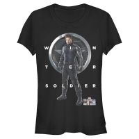 Marvel - Falcon y el Soldado de Invierno - Bucky Winter Soldier Grid Text - Mujeres Camiseta - Negro - delante