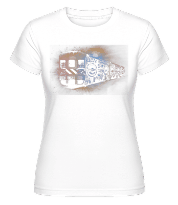 Ghetto Blaster Train -  T-shirt Shirtinator femme - Blanc - Devant