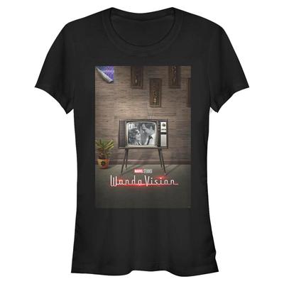 Marvel - WandaVision - Scarlet Witch & Vision WV Poster 50s - Frauen T-Shirt - Schwarz - Vorne