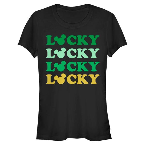 Aperçu: Disney - Mickey Mouse - Mickey Lucky Ears - Femme T-shirt - Noir - Devant