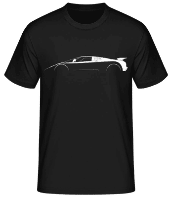 'Bugatti EB110 SS' Silhouette - Camiseta básica para hombre - Negro - delante
