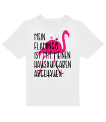Flamingo Klaut Hausaufgaben · Kinder T-Shirt B&C