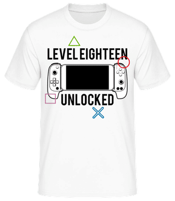 Level Eighteen Unlocked - T-shirt standard Homme - Blanc - Devant