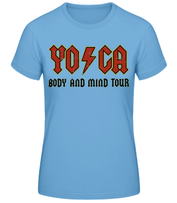 Yoga Body And Mind - Camiseta básica de mujer - Azul claro - delante