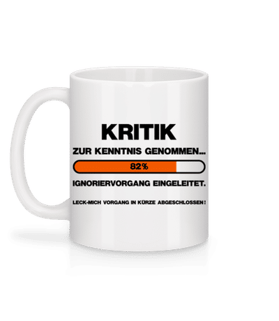 Ignoriervorgang Eingeleitet - Tasse - Weiß - Hinten