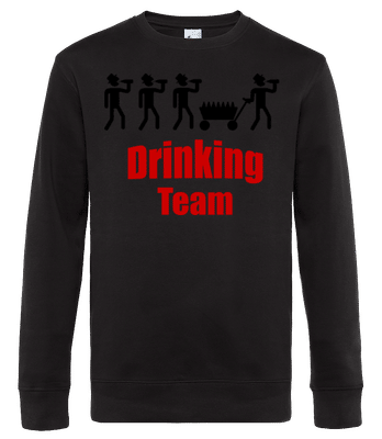 Drinking Team - Sweat-shirt standard pour homme - Noir - Devant