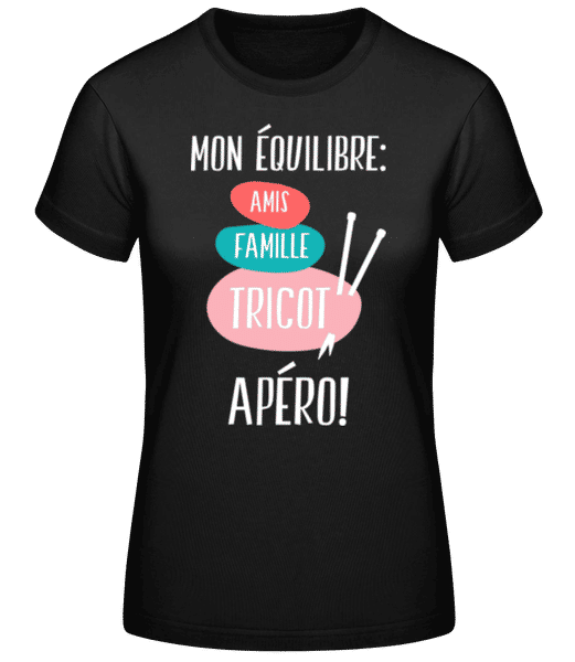 Aperçu: Mon Equilibre - T-shirt standard Femme - Noir - Devant
