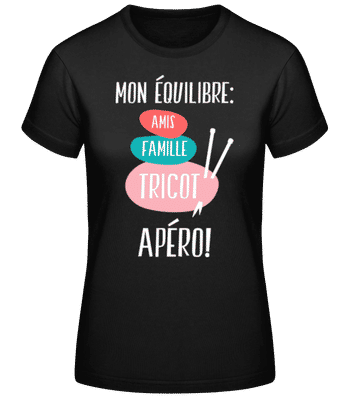 Mon Equilibre - T-shirt standard Femme - Noir - Devant