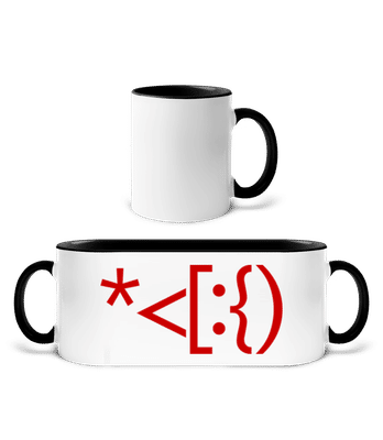 Brackets Santa - Two-toned Mug - White / Black - Front