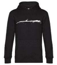 'Porsche 911 Tur. S 992' Silhouette - Men’s Standard Hoodie - Black - Front