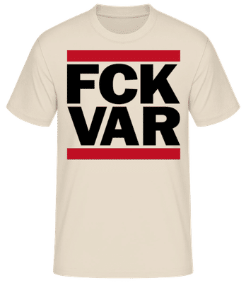 Fck Var Black - Men's Basic T-Shirt - Cream - Front