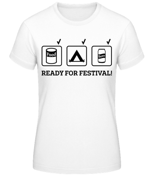 Aperçu: Ready For Festival - T-shirt standard Femme - Blanc - Devant