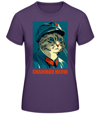 Chairman Meow - Women's B&C T-Shirt - Purple - Front