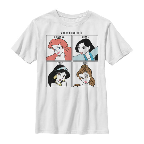 Aperçu: Disney - Princesses Disney - Skupina Portrait Power - Enfant T-shirt - Blanc - Devant